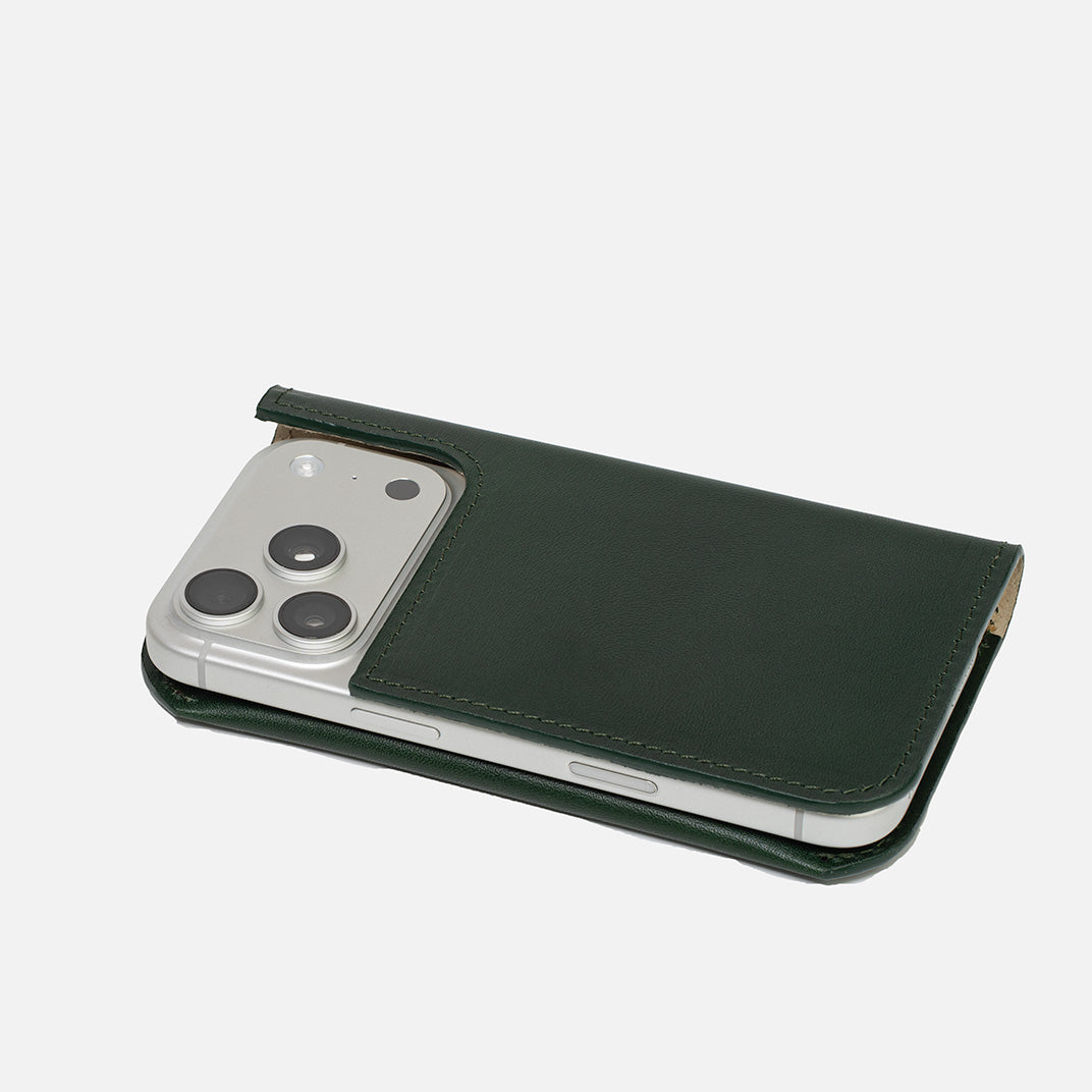 Étui folio portefeuille en cuir pour iPhone 17 avec MagSafe – The Minimalist 1.0