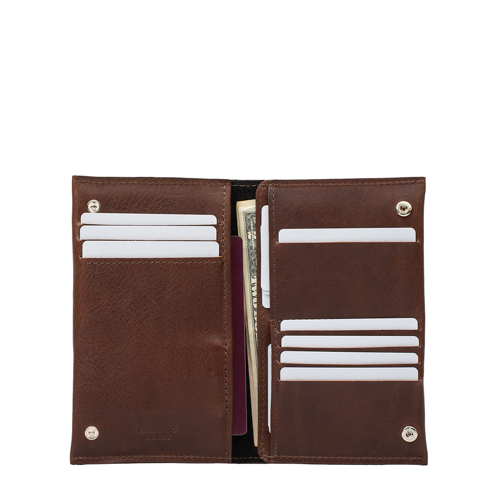 air tag wallet for womens continental mahogany