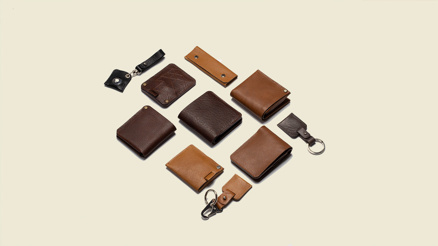 Men's and Women's AirTag Wallets and Accessories made in the EU from premium Italian Leather by Geometric Goods