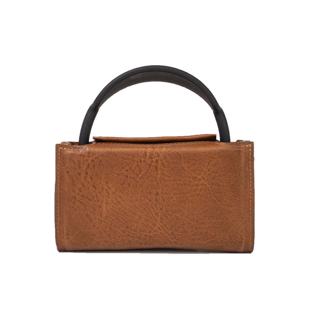 Leather case for AirPods Max in classic brown, featuring a simple yet elegant design