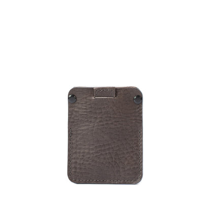 Gray Premium Leather AirTag Wallet - The Minimalist by Geometric Goods