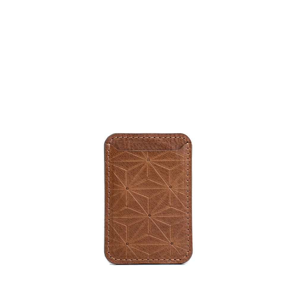 MagSafe Wallet - Geometric Flower Brown