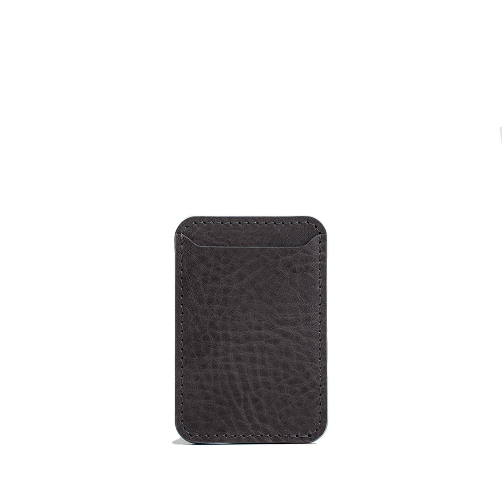 gray full-grain leather magsafe wallet