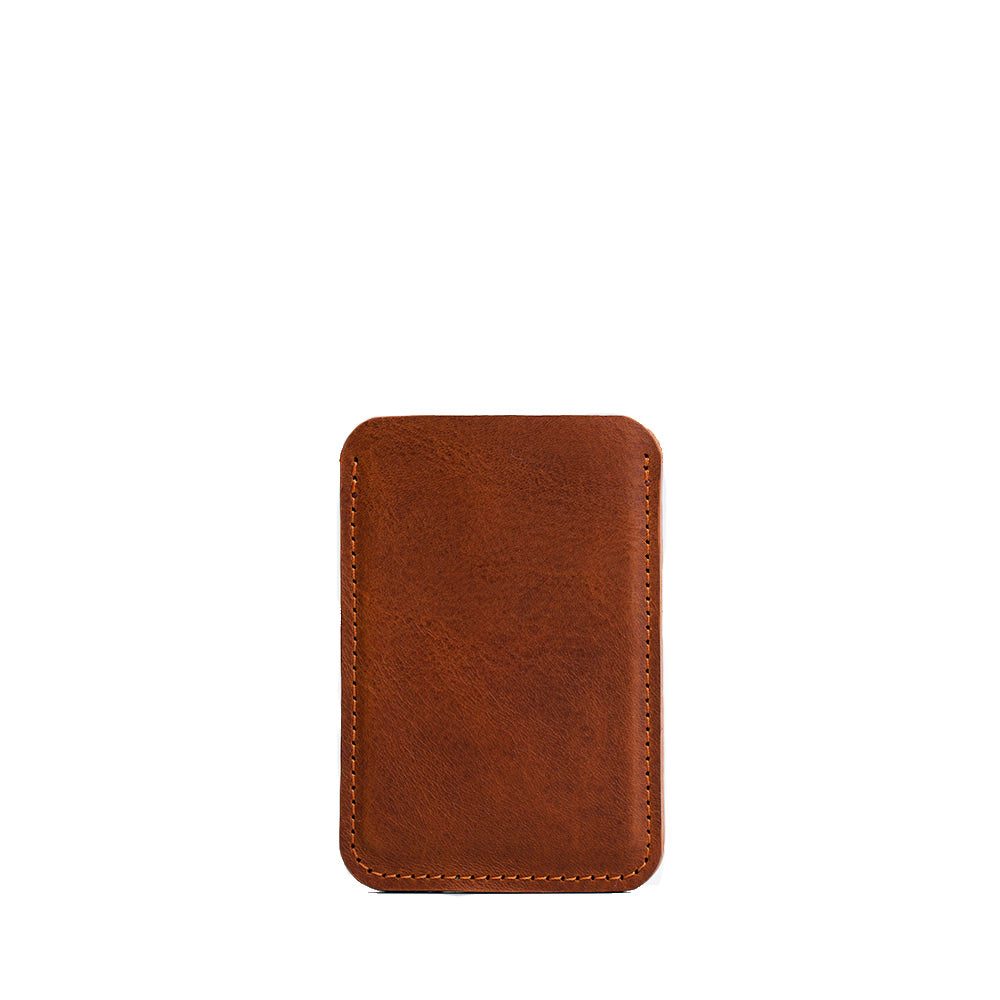 Leather MagSafe wallet - The Minimalist design - Geometric Goods - premium italian leather - unique design - the best third-party wallets - tan color