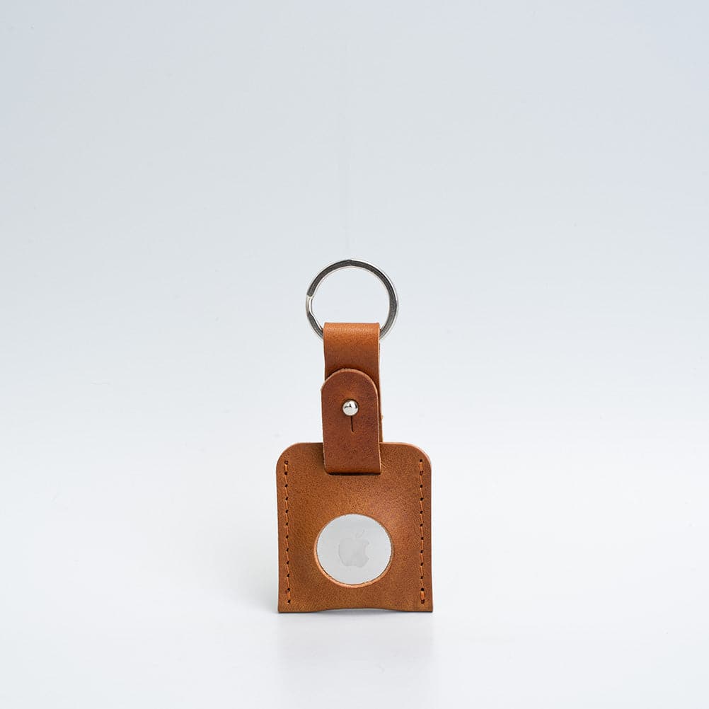 Leather airtag keyring - Geometric Goods