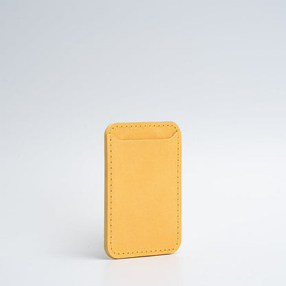 leather magsafe wallet yellow