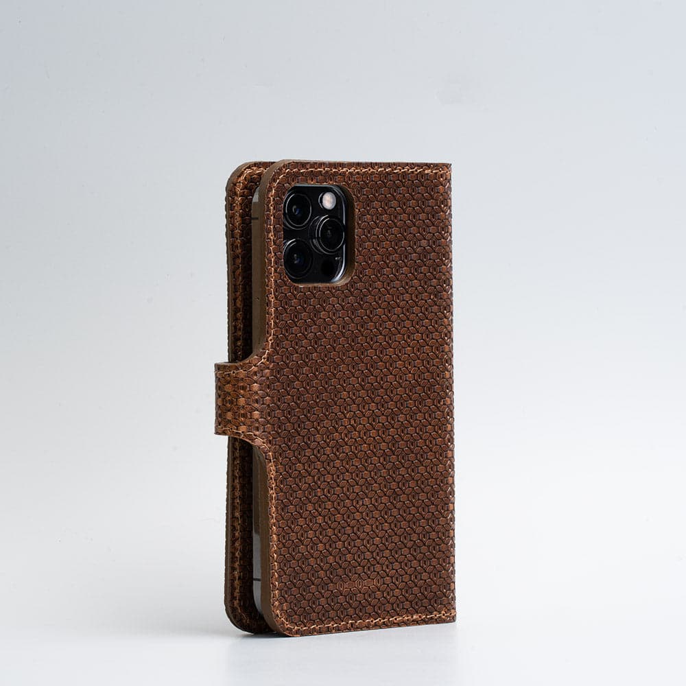 iPhone 12/13 series Full-Grain Leather Folio Wallet with Magsafe vol. 4.0 - Geometric Goods