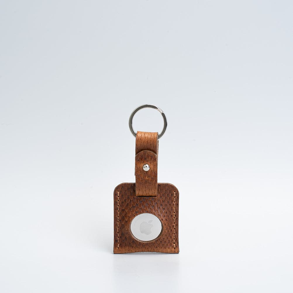 Leather airtag keyring - Geometric Goods