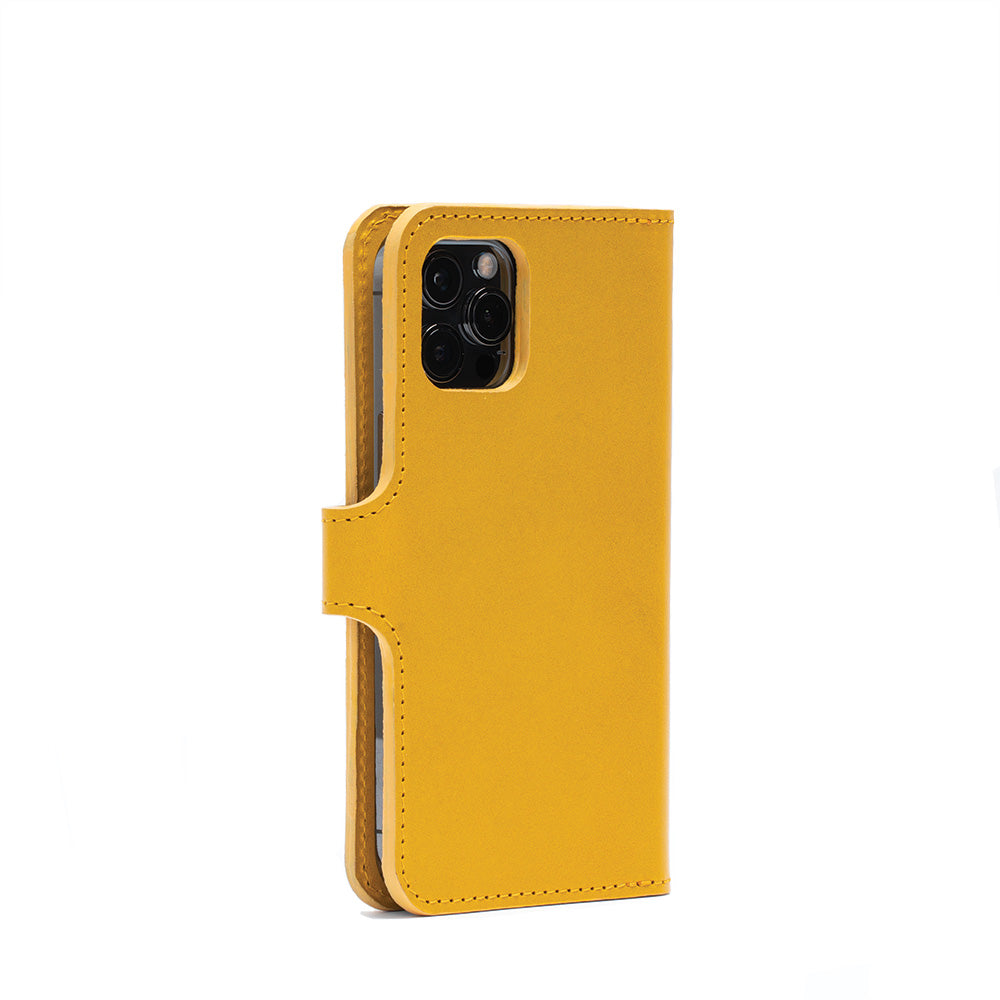 iPhone 12/13 Serie Narbenleder Klapphülle Brieftasche mit MagSafe - Klassik 4.0
