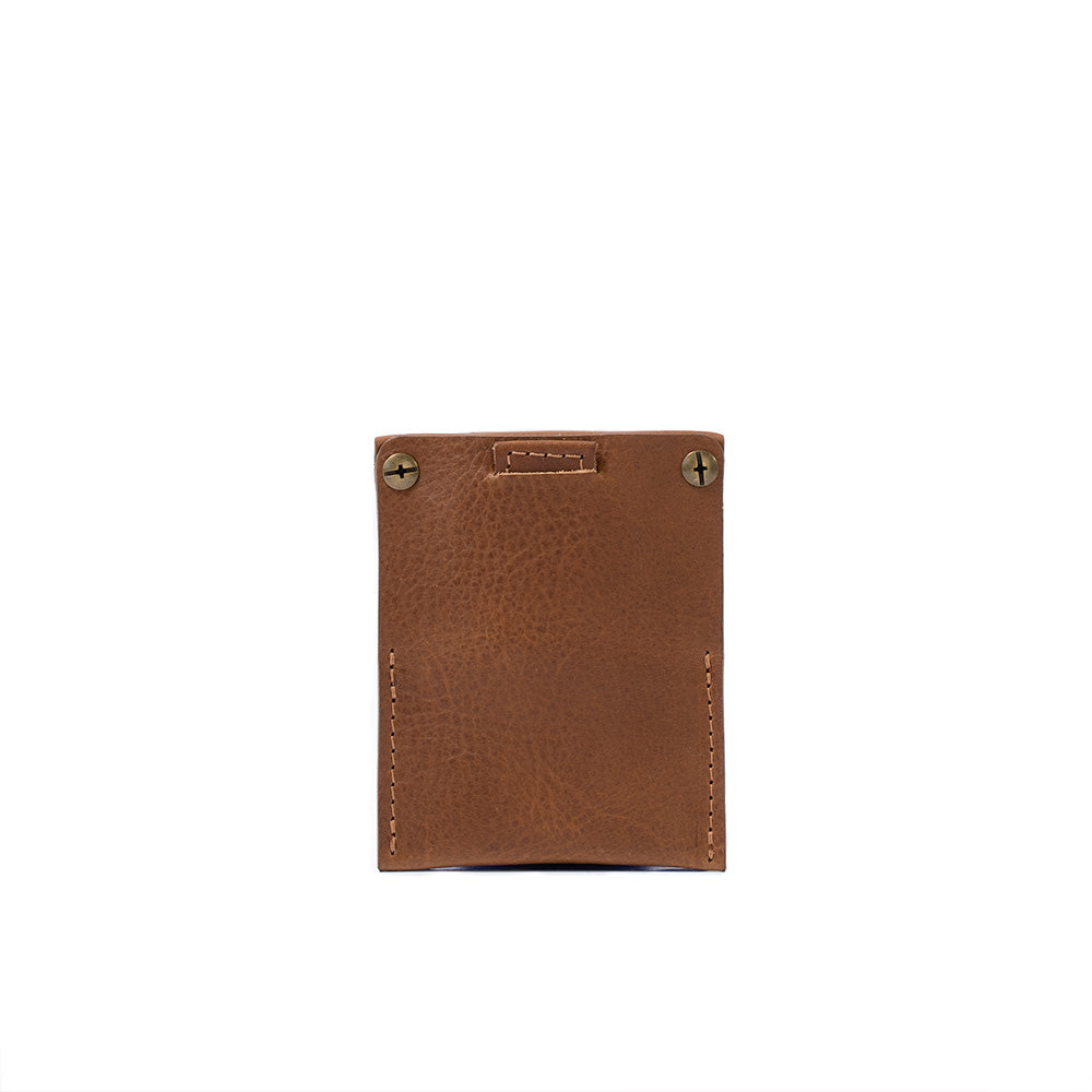 AirTag-card-wallet-holder-made-by-Geometric-Goods from premium leather in cognac brown tan color 01