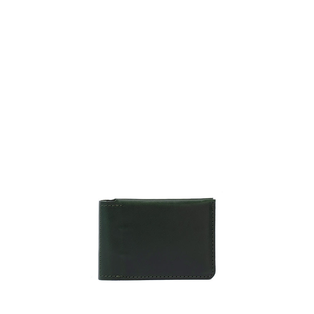AirTag wallet with money clip made by geometric goods from premium Italian full-grain leather in black color 02