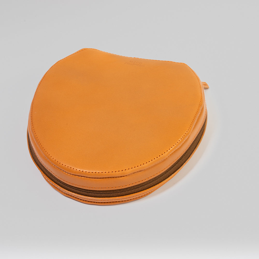 Deep Saffron premium leather case for Apple's AirPods Max headphones