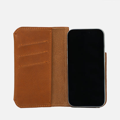 Étui folio portefeuille en cuir pour iPhone 17 avec MagSafe – The Minimalist 1.0