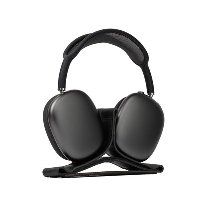 black leather stand for Apple's AirPods Max in black color