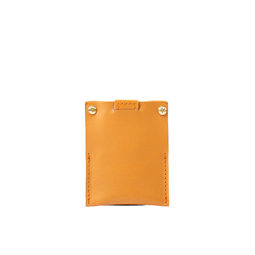 airtag wallet card holder deep saffron color