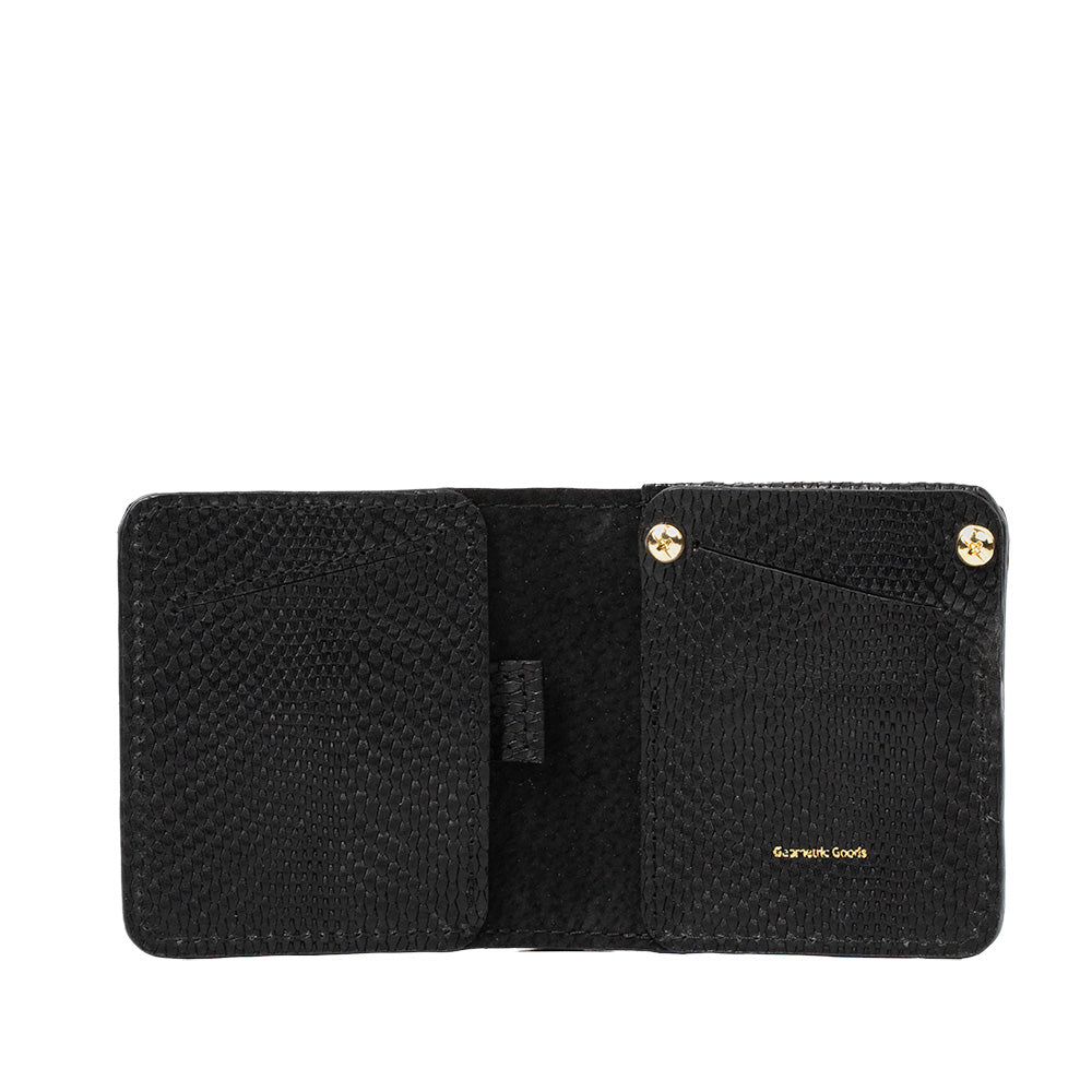 airtag wallet for woman black snake print billfold