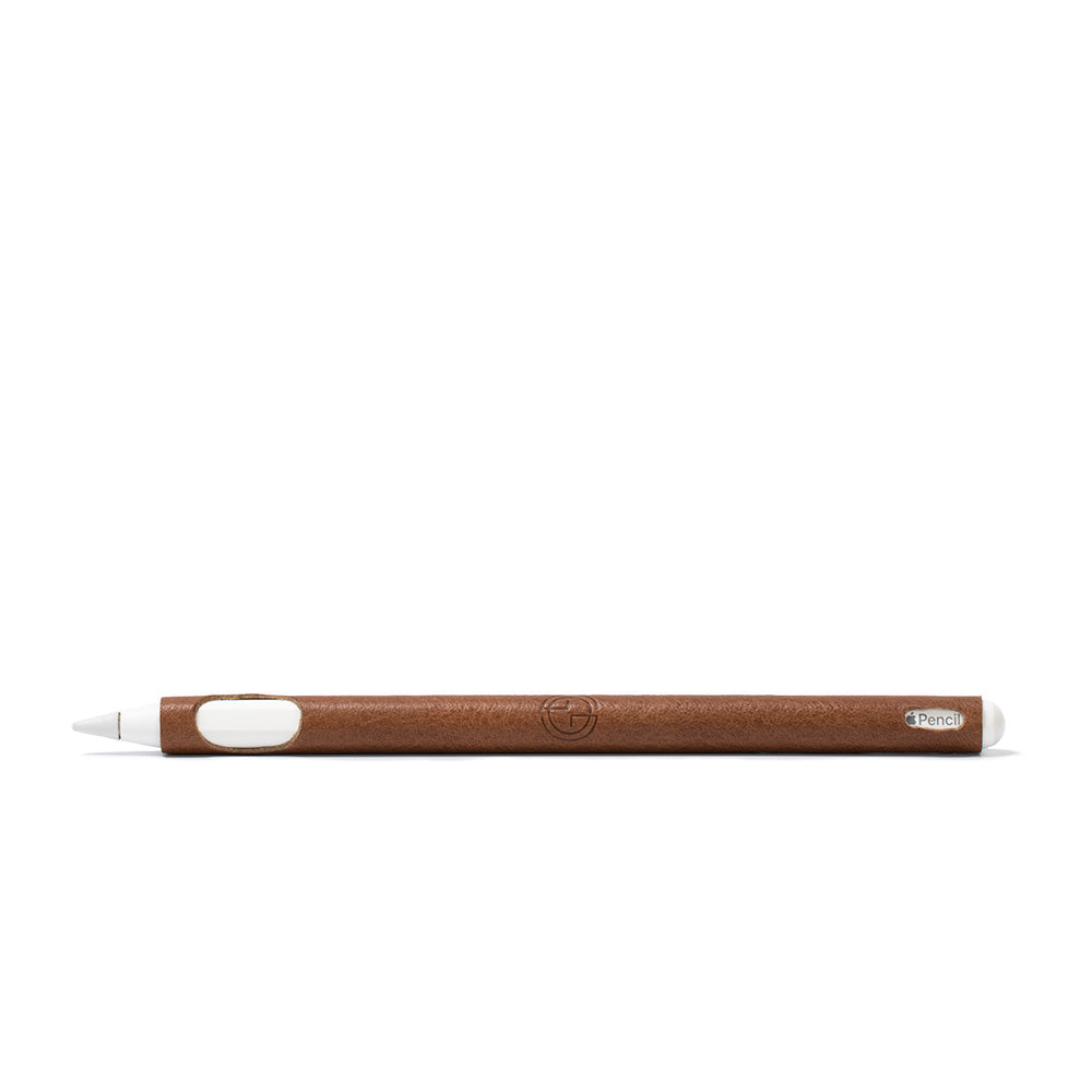 apple pencil 2 case sleeve made from Italian premium leather in brown color