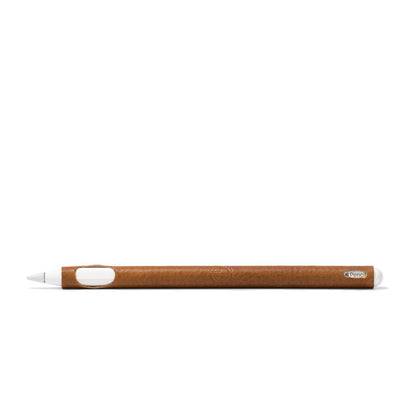 apple pencil 2 case sleeve made from Italian premium leather in light brown camel  color