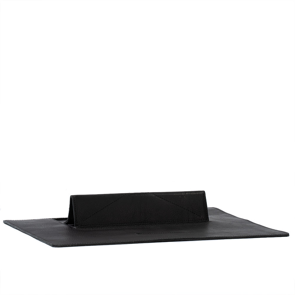 Black color smart Leather Desktop Mat for iPad by Geometric Goods
