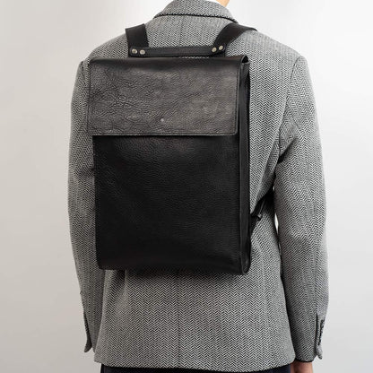 classic business leather backpack