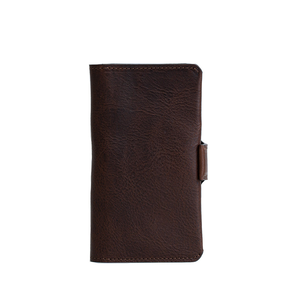 mahogany minimalist iphone 14 pro max folio wallet