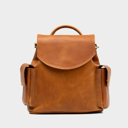 Chatelet Small Leather Backpack (Tan)