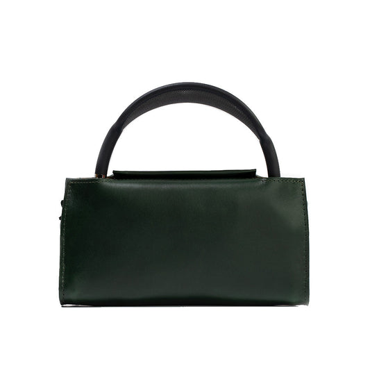 Fashionable handbag for AirPods Max, with crossbody strap in forest green color