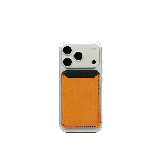 Leather wallet - Deep Saffron Vectors / MagSafe compatible