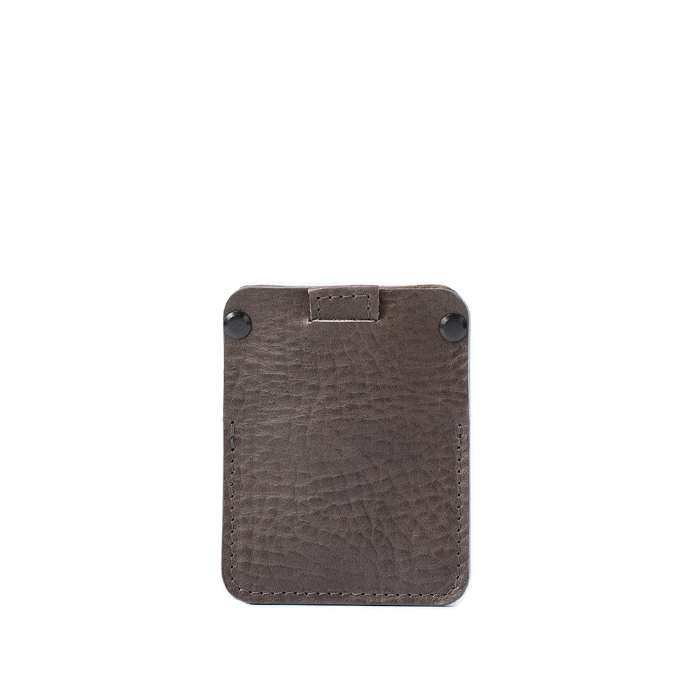 Gray Premium Leather AirTag Wallet - The Minimalist by Geometric Goods