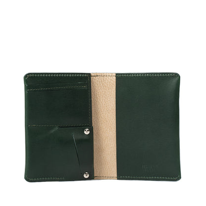 green leather airtag passportv holder