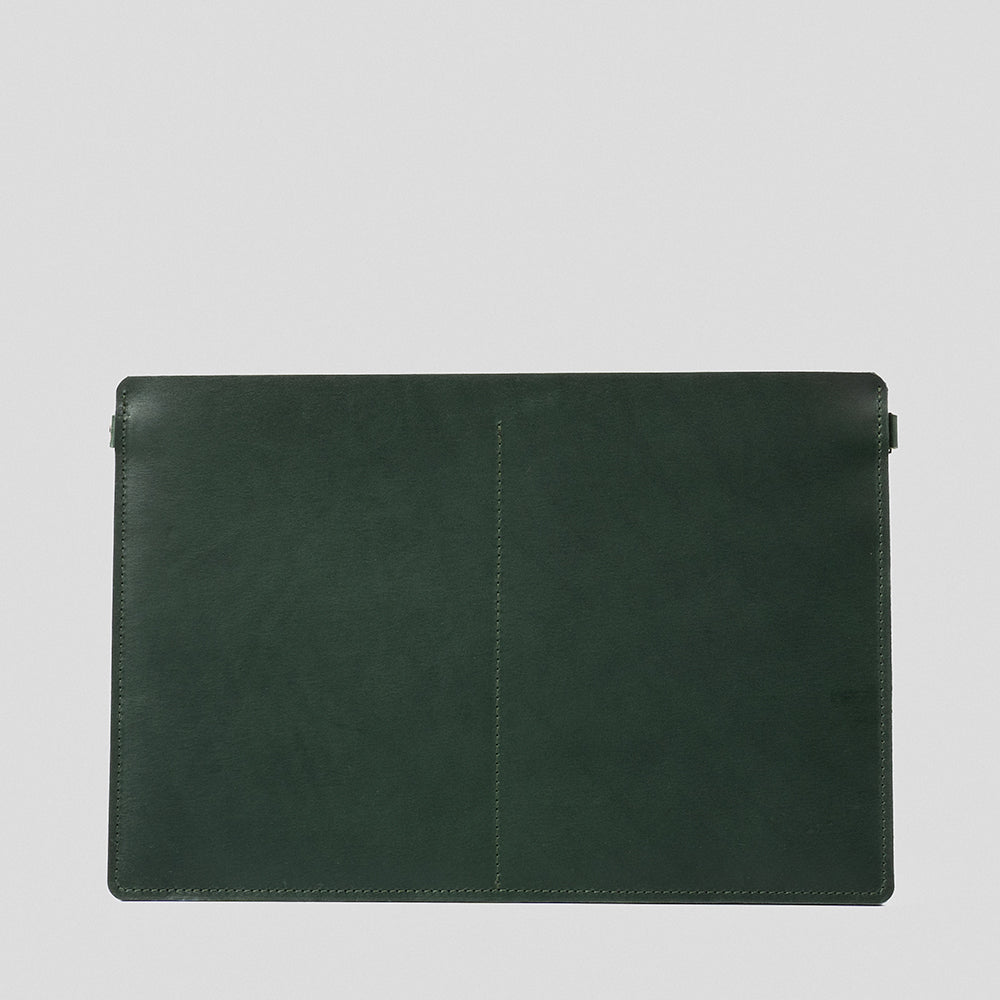 green leather sleeve for macbook