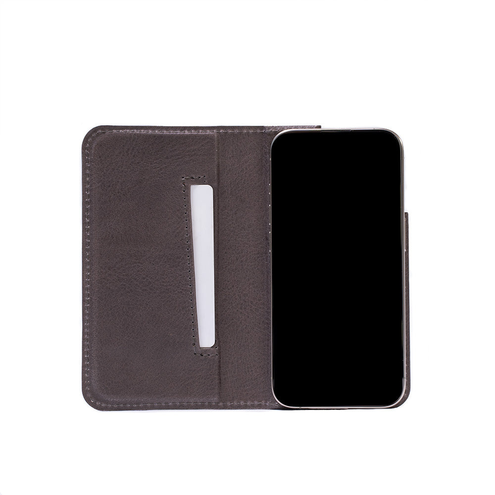 iPhone 15 series Leather Folio Case Wallet with MagSafe - The