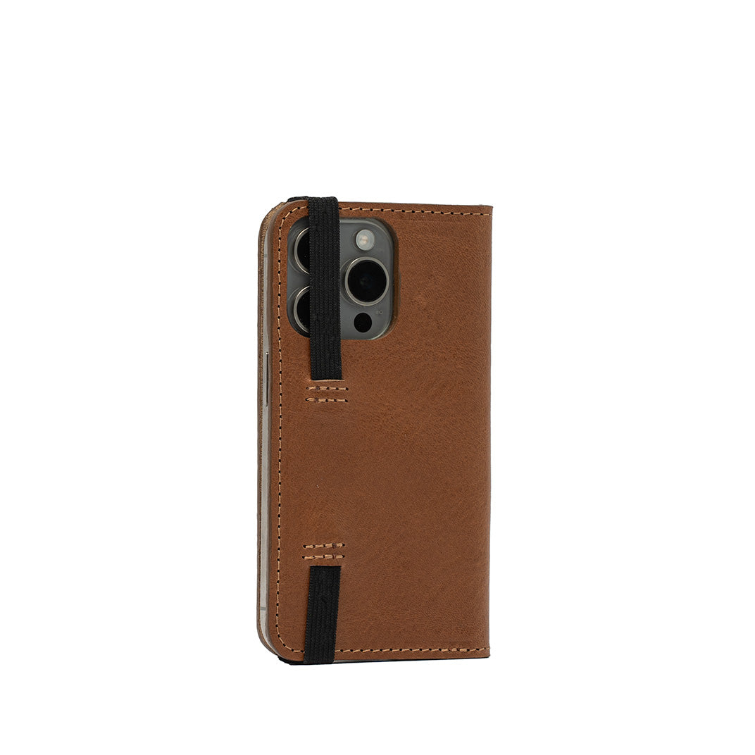 Leather Folio Case with MagSafe for iPhone 15 Pro