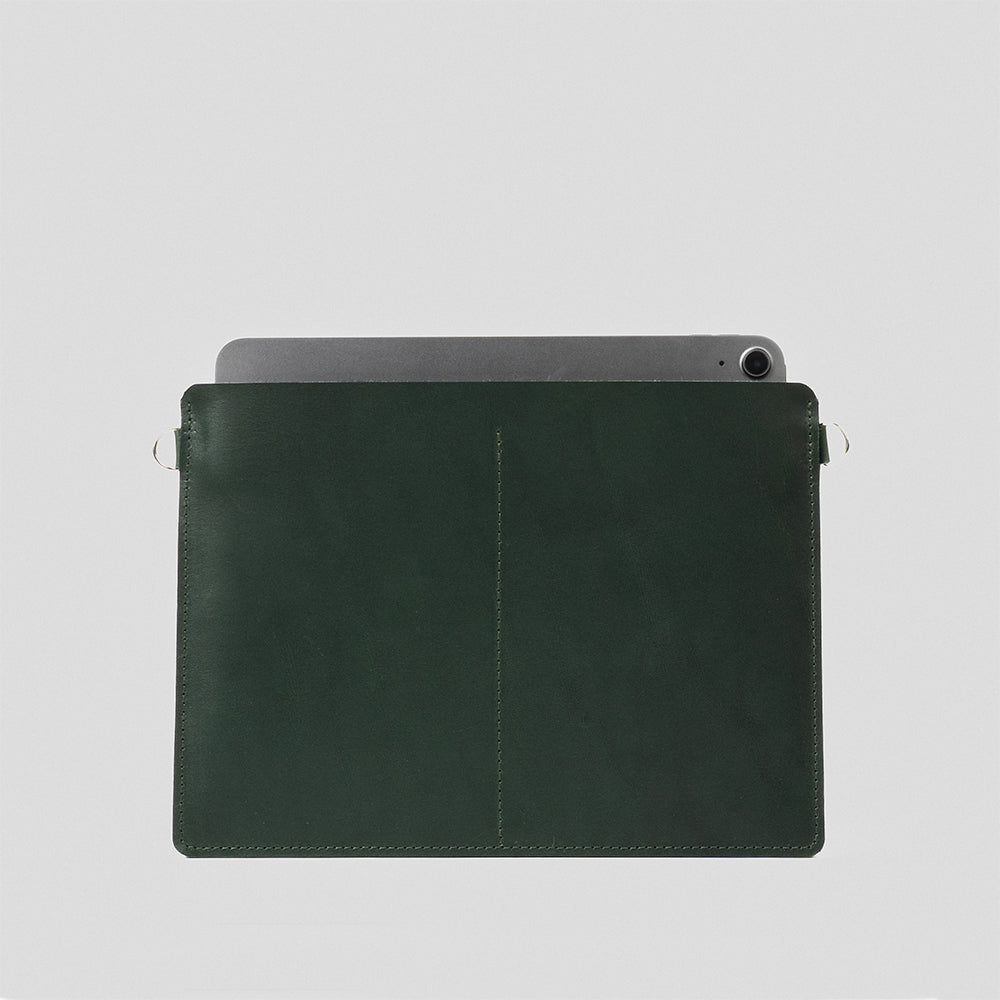 ipad sleeve leather green color