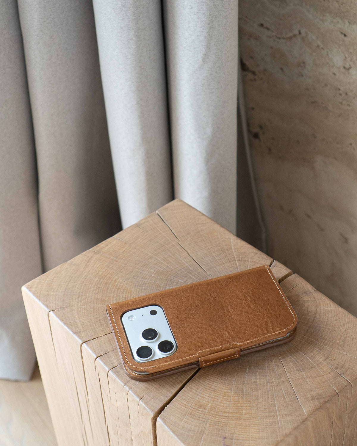 Classic 5.1 leather MagSafe folio wallet case for iPhone 18 Pro and Pro Max, back view
