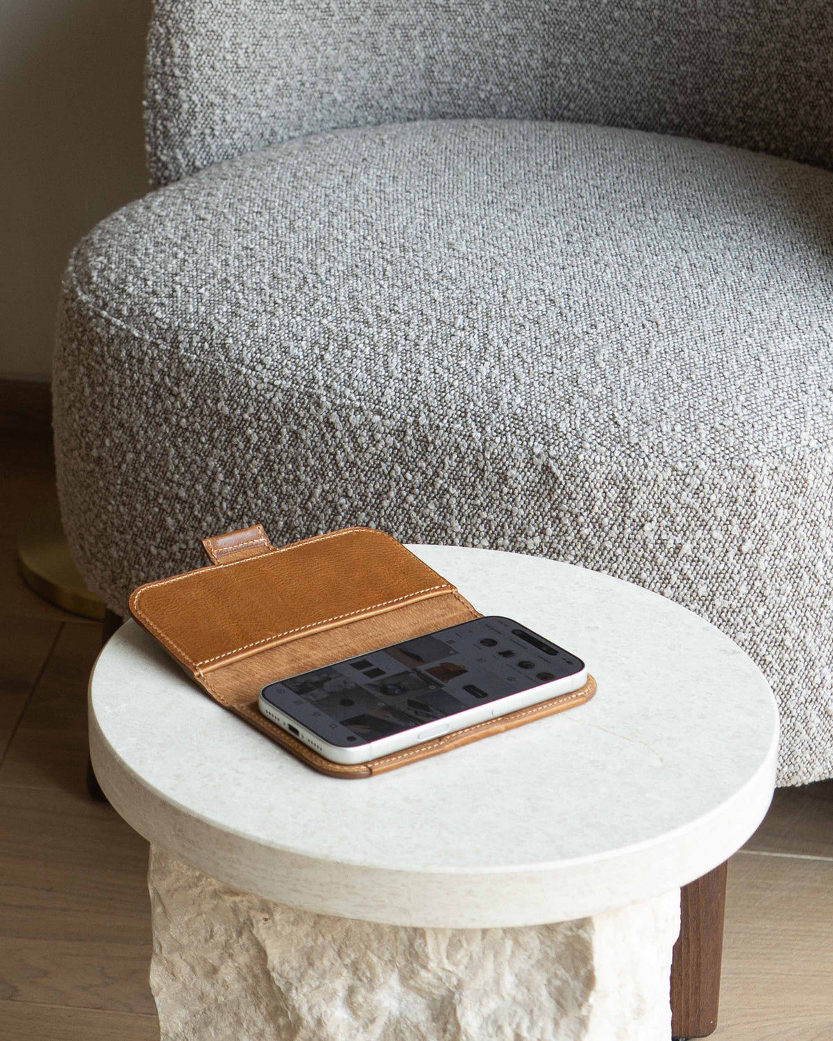 Classic 5.1 leather MagSafe folio wallet case for iPhone 18 Pro and Pro Max, open view