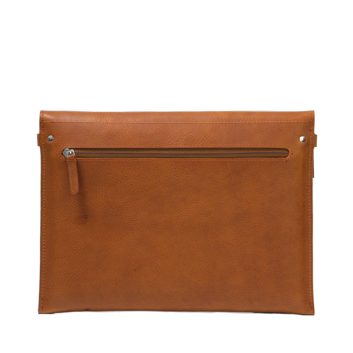 Best mens sleeve case bag for iPad Pro 12.9 inch cognac brown tan color with adjustable strap made from premium Italian leather