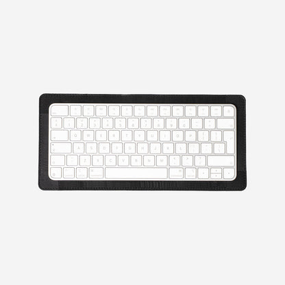Black leather Magic Keyboard tray – premium handcrafted organizer for Mac desk setup and keyboard protection