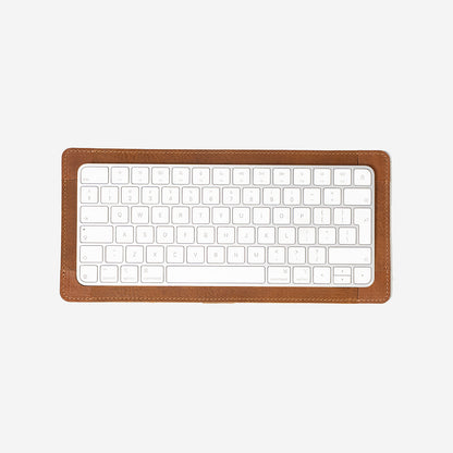 Leather Magic Keyboard Tray in Brown – handcrafted Apple keyboard stand for compact Magic Keyboard