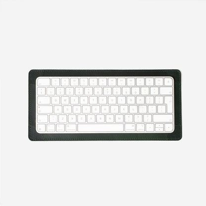 Leather Magic Keyboard Tray in Forest Green – handcrafted Apple keyboard stand for compact Magic Keyboard