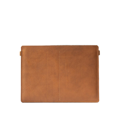 The minimalist 4.0 - leather sleeve for iPad Pro with adjustable strap in classic brown color