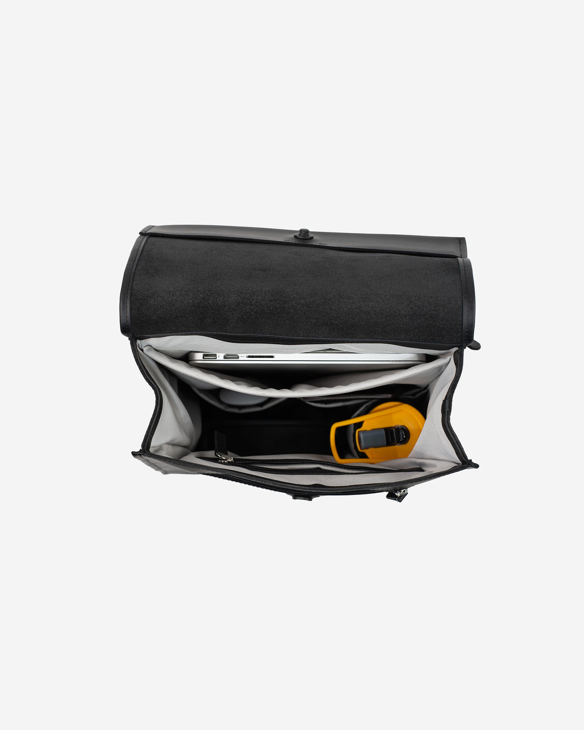 Additional view of The Phi Backpack - Large in black leather