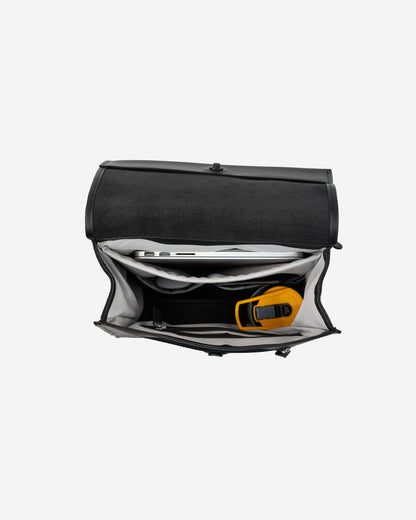 Additional view of The Phi Backpack - Large in black leather