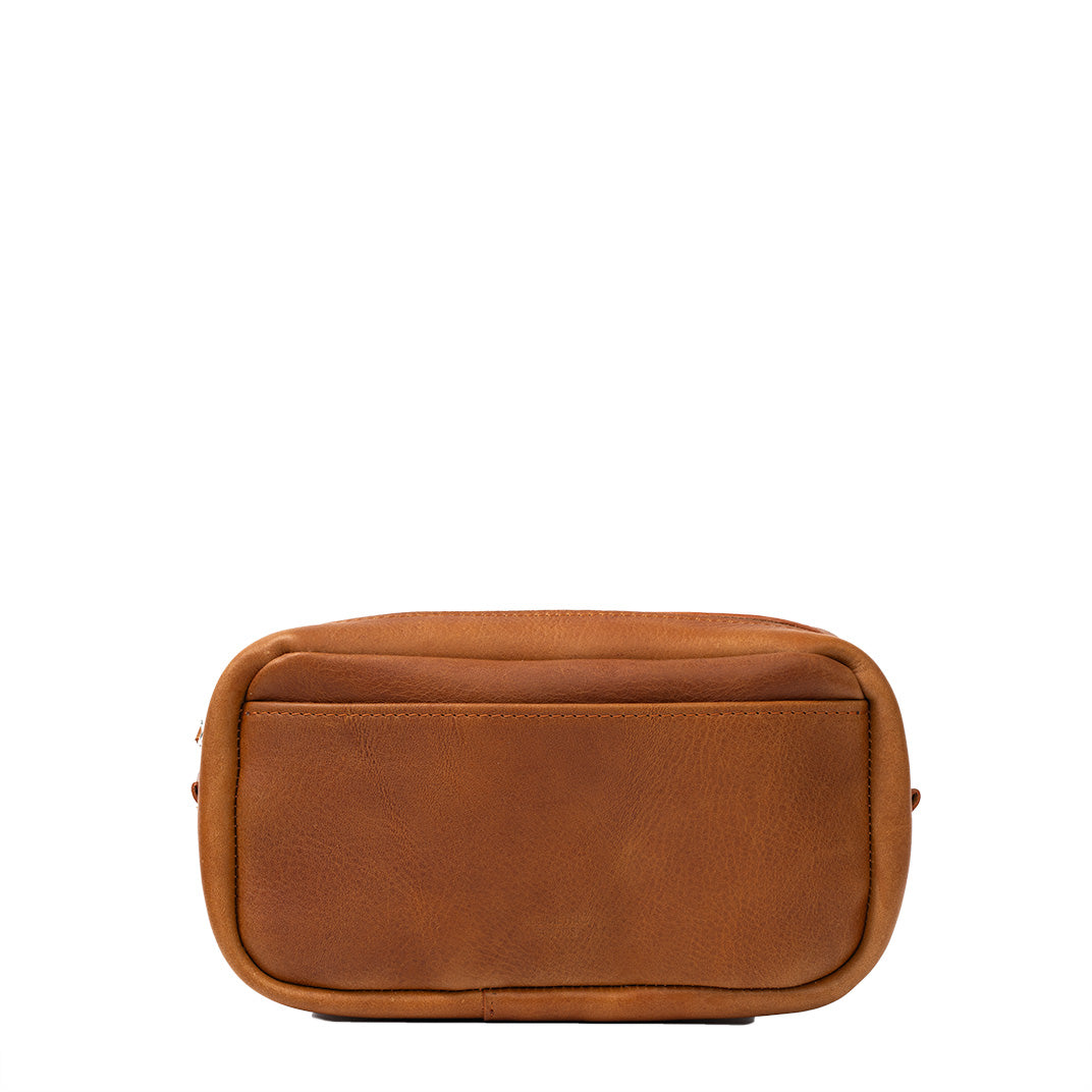 perfect for daily essentials, compacttan leather organizer bag, sleek and structured design
