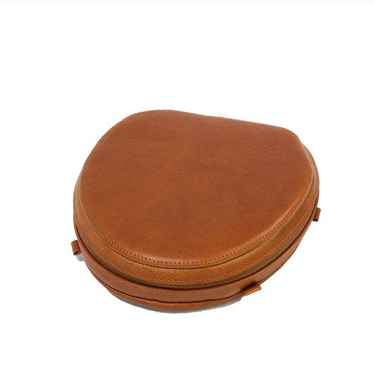 premium leather case for airpods max in tan color