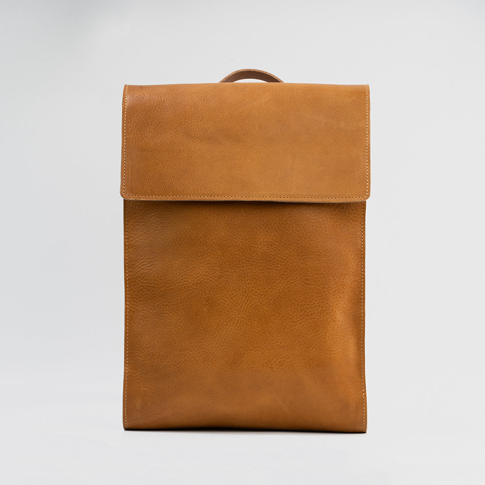 the minimalist leather backpack with macbook compartment