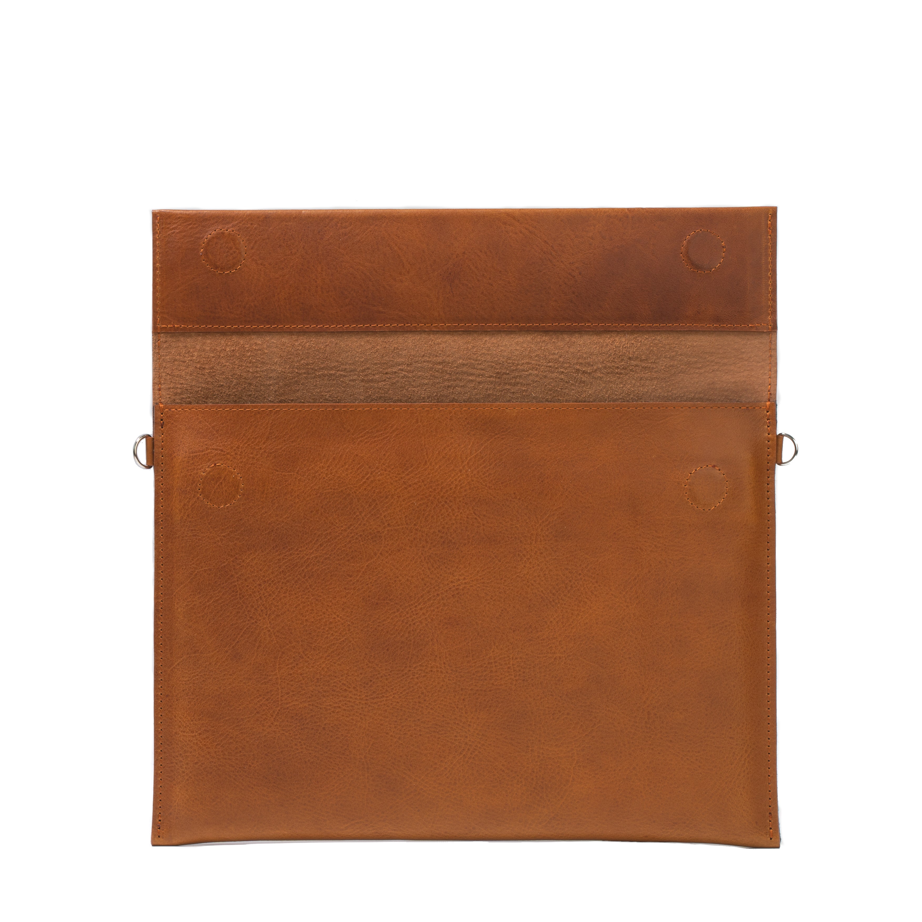 Personalized fashion iPad case, cognac brown laptop bag, leather tablet sleeve, iPad Pro