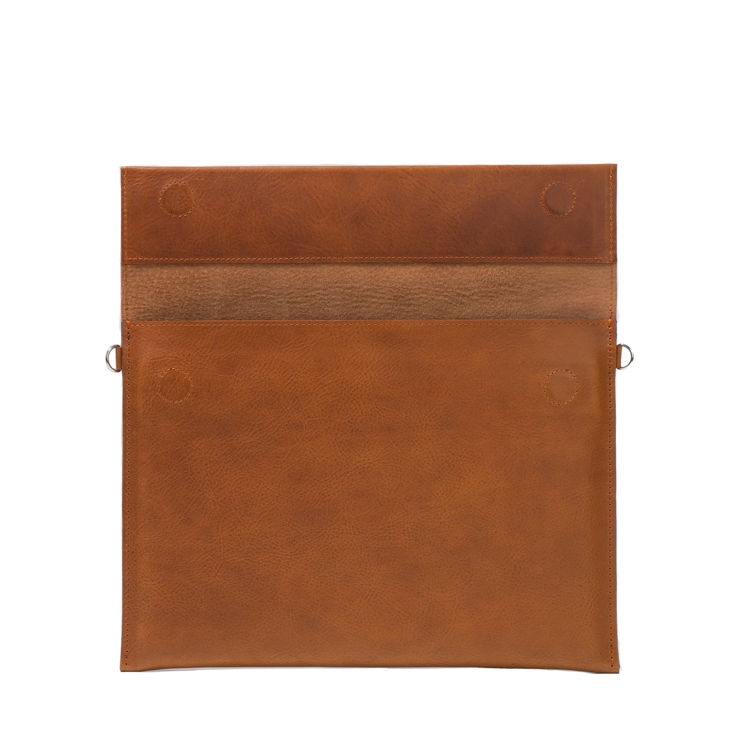 top rated mens sleeve case bag for iPad Pro in cognac brown tan color with adjustable strap made from premium Italian leather