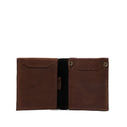 Dark brown men's AirTag wallet 2.0