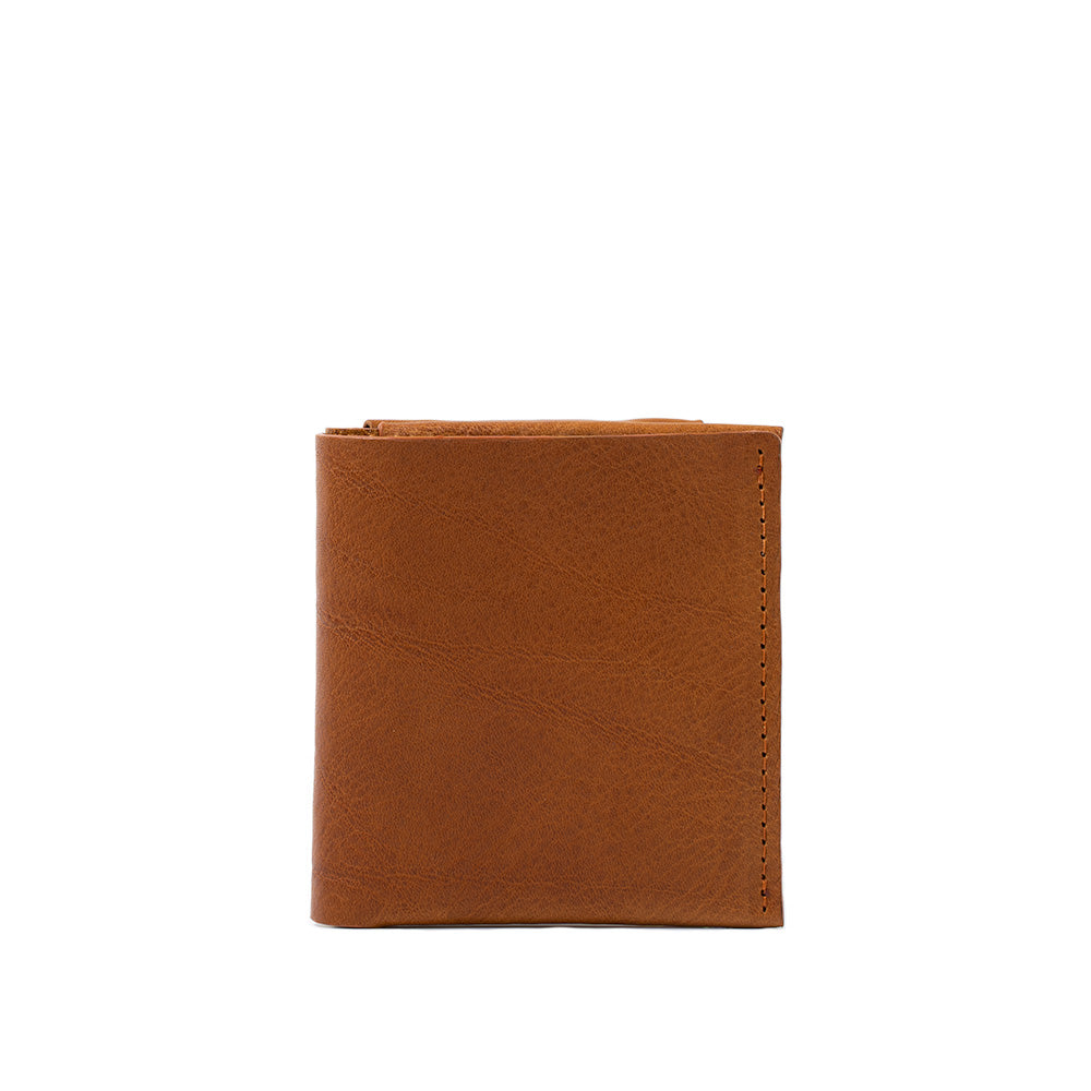 Premium tan cognac brown mens leather air tag wallet billfold wallet with airtag